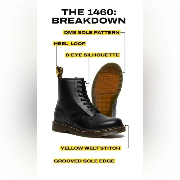 Dr. Martens Burgundy Boots Size 7 - Picture 8 of 8